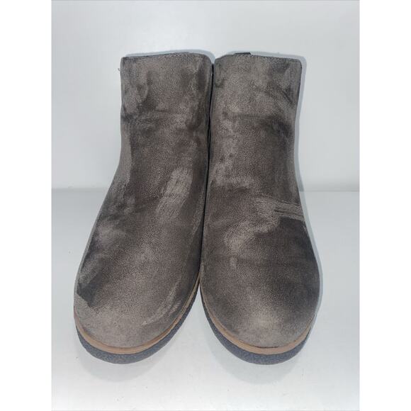 Dr. Scholl’s Women’s Size 8M Lean in Grey Suede Wedge Comfort Ankle Booties - Picture 2 of 15
